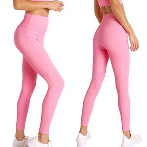 Beach Riot  Ayla High Waisted Ribbed Pink Leggings Small S